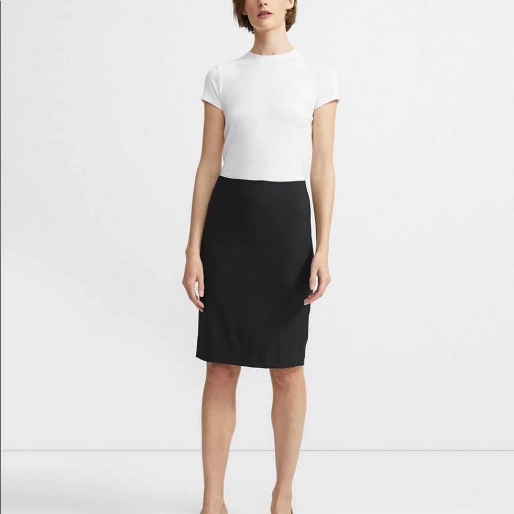 Classic Theory black fine wool pencil skirt 6